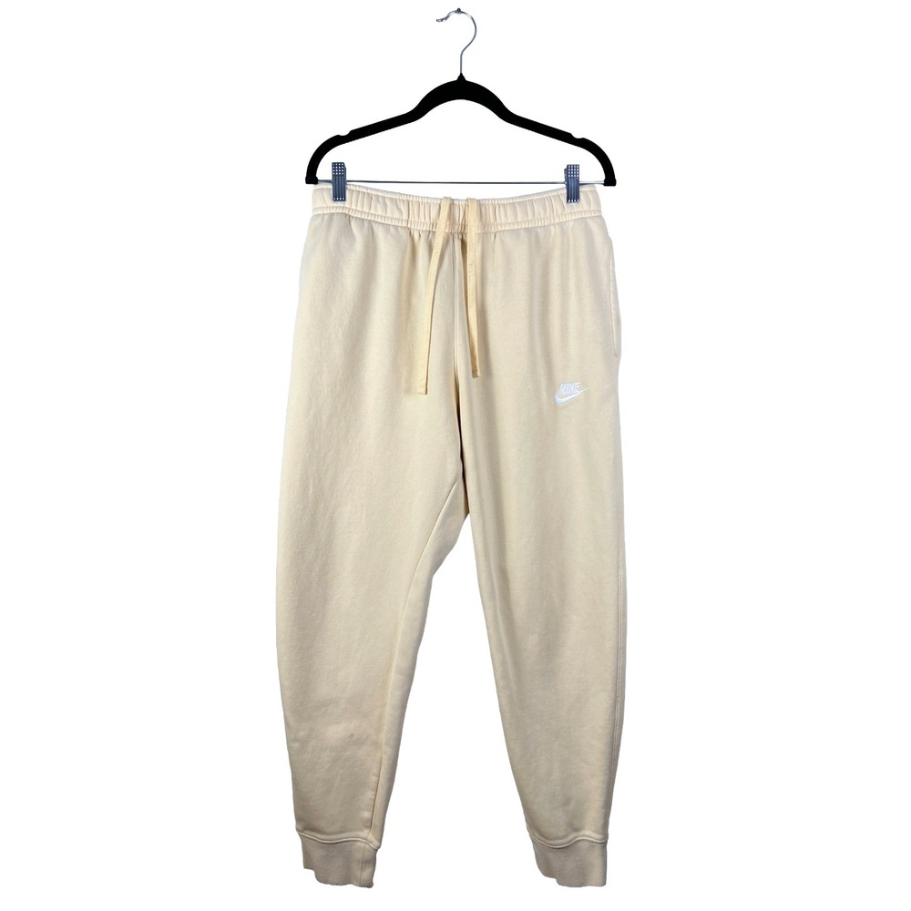 Nike Club Fleece Joggers Men's‎ M Cream Sweatpants Athleisure Streetwear